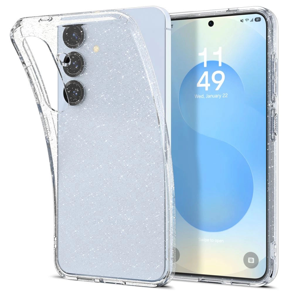 Spigen Liquid Crystal Case til Samsung Galaxy S25+ - Glitter-Transparent