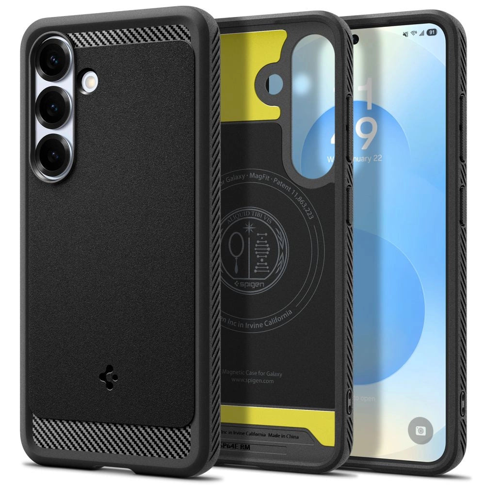 Spigen Rugged Armor Mag MagSafe Case til Samsung Galaxy S25 - Matte Black