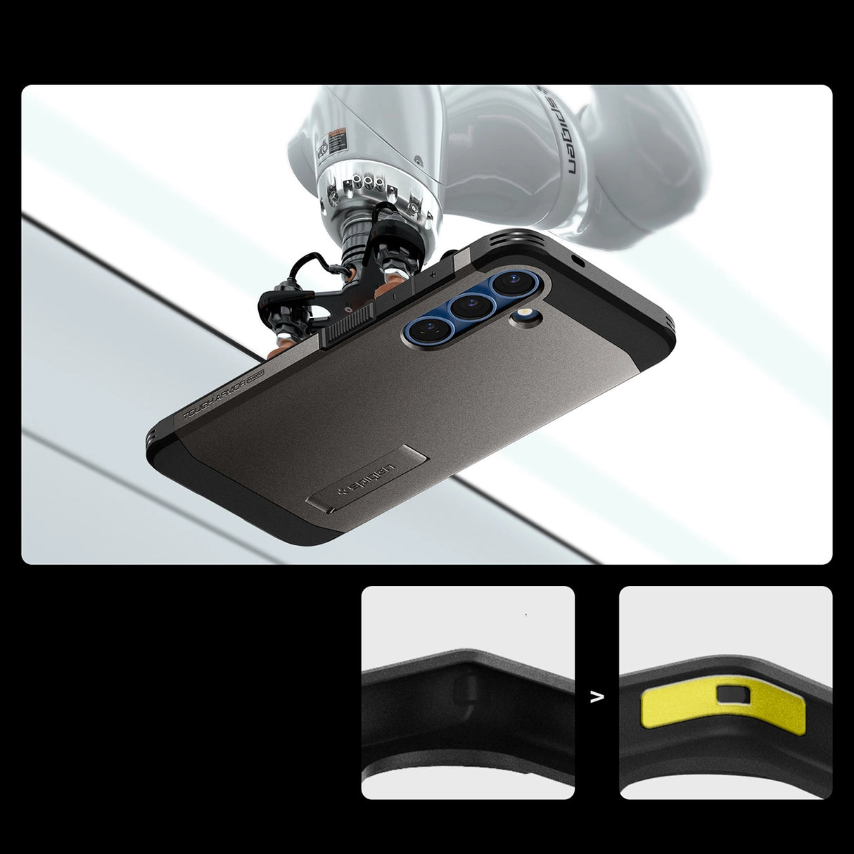 Spigen Tough Armor MagSafe Case til Samsung Galaxy S25+ - Grå