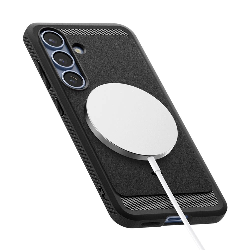 Spigen Rugged Armor Mag MagSafe Case til Samsung Galaxy S25 - Matte Black