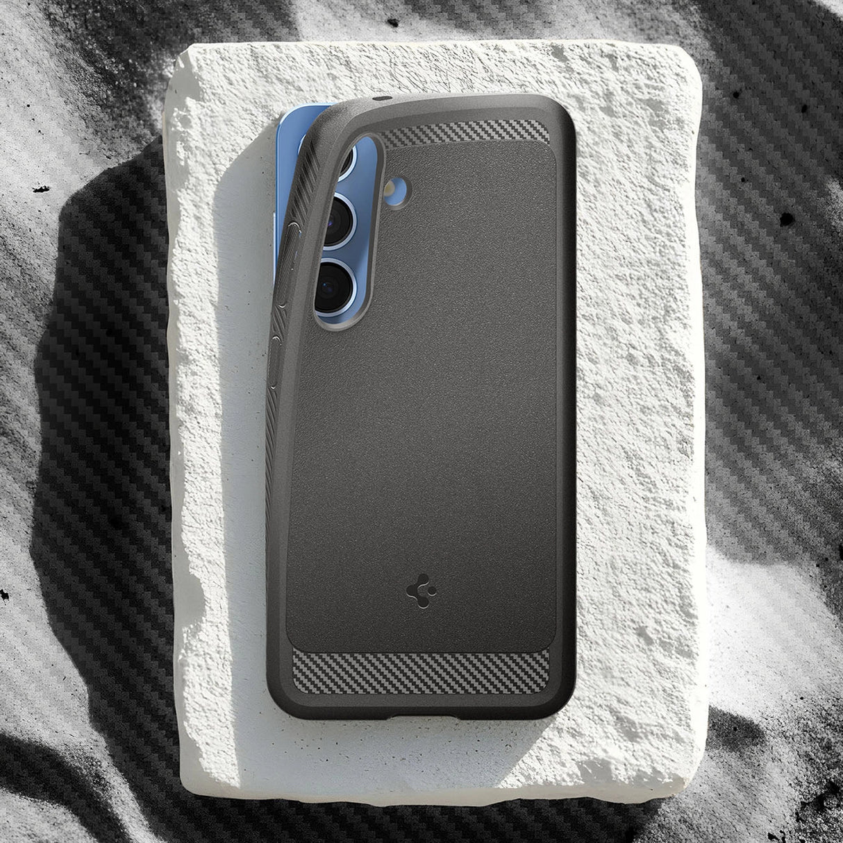Spigen Rugged Armor Mag MagSafe Case til Samsung Galaxy S25 - Grå