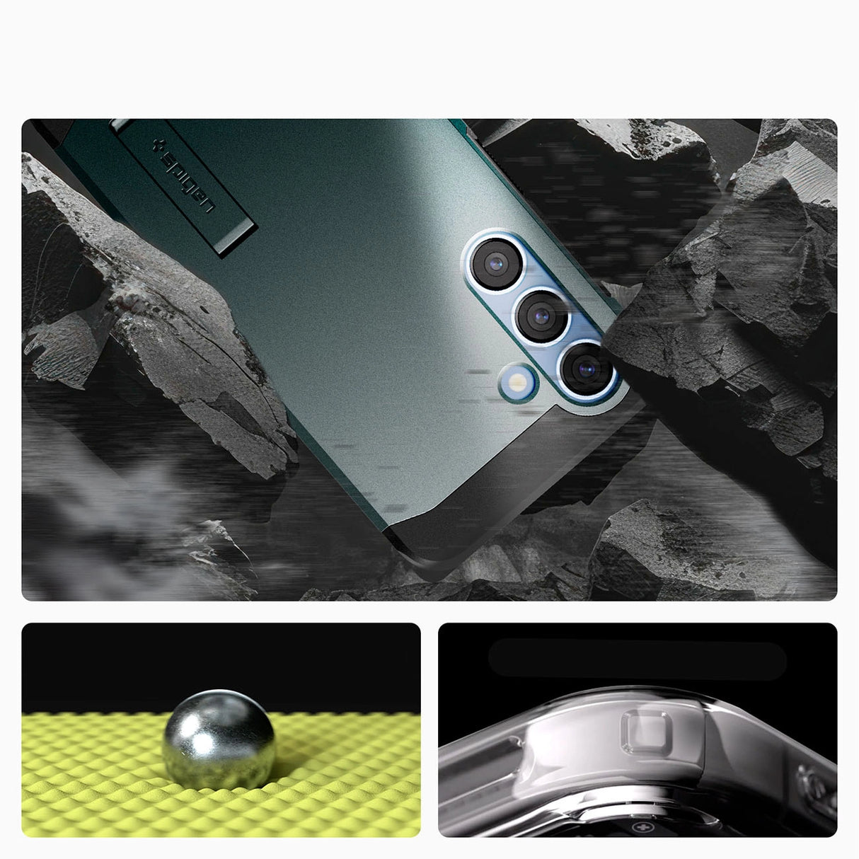 Spigen Tough Armor MagSafe Case til Samsung Galaxy S25 - Grøn