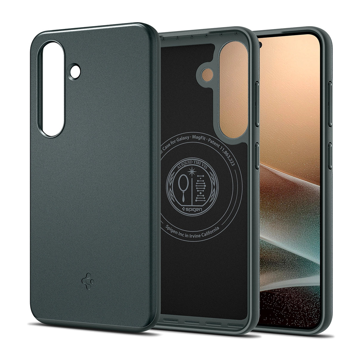Spigen Thin Fit Mag Case til Samsung Galaxy S25 - Grøn