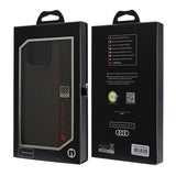 Audi Carbon Fiber Stripe iPhone 16 Pro Max 6.9" sort hardcase AUS-TPUPCIP16PM-R8/D1-BK