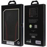 Audi Genuine Leather MagSafe S24 Ultra S928 sort-rød hardcase AU-TPUPCS24U-R8/D3-RD