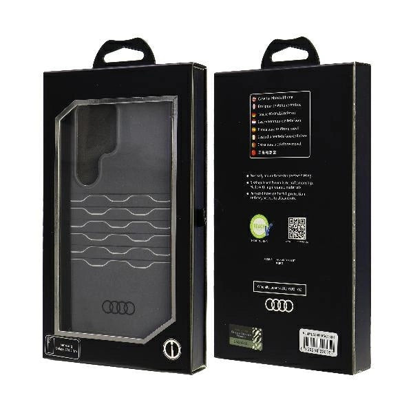 Audi IML Geometric Pattern Case S24 Ultra S928 sort/sort hardcase AU-IMLS24U-A6/D3-BK