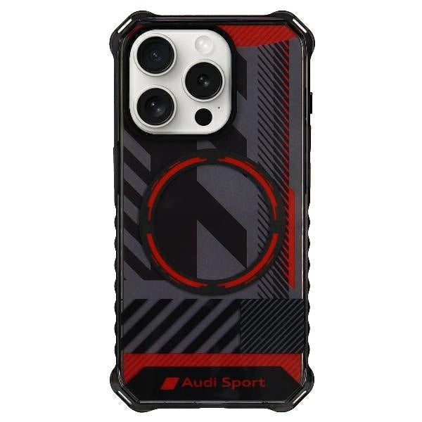 Audi IML Sport MagSafe Case iPhone 15 Pro Max 6.7" sort/sort hardcase AU-IMLMIP15PM-RSQ/D2-BK