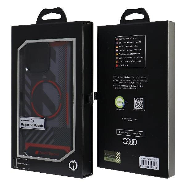 Audi IML Sport MagSafe Case iPhone 15 Pro Max 6.7" sort/sort hardcase AU-IMLMIP15PM-RSQ/D2-BK