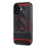 Audi IML Sport MagSafe iPhone 16 6.1" sort/sort hardcase AUS-IMLMIP16-RSQ/D2-BK