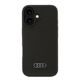 Audi Silicone Case iPhone 16 6.1" sort/sort hardcase AU-LSRIP16-Q3/D1-BK
