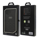Audi syntetisk læder iPhone 16 Plus 6.7" sort/sort hardcase AU-TPUPCIP16M-GT/D2-BK