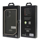 Audi Syntetisk Læder MagSafe iPhone 16 6.1" sort/sort hardcase AU-TPUPCMIP16-GT/D3-BK