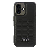 Audi syntetisk læder MagSafe iPhone 16 Plus 6.7" sort/sort hardcase AU-TPUPCMIP16M-GT/D3-BK