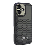 Audi syntetisk læder MagSafe iPhone 16 Plus 6.7" sort/sort hardcase AU-TPUPCMIP16M-GT/D3-BK