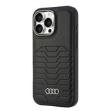 Audi syntetisk læder MagSafe iPhone 16 Pro Max 6.9" sort/sort hardcase AU-TPUPCMIP16PM-GT/D3-BK
