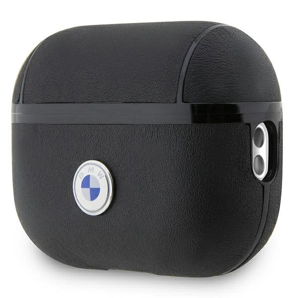 BMW BMAP2SSLBK AirPods Pro 2 (2022/2023) cover sort/sort Geniune læder sølv logo