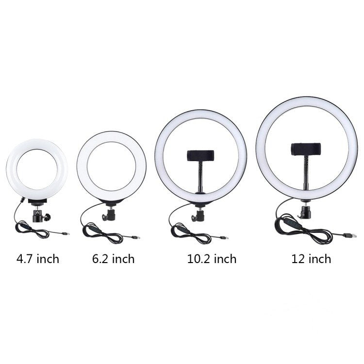 LED-ringlampe Puluz med justerbar base PU391
