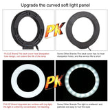 LED-ringlampe Puluz med justerbar base PU391