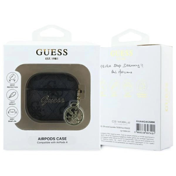 Guess GUA4G4GSMK AirPods 4 cover sort/sort 4G Charm Collection
