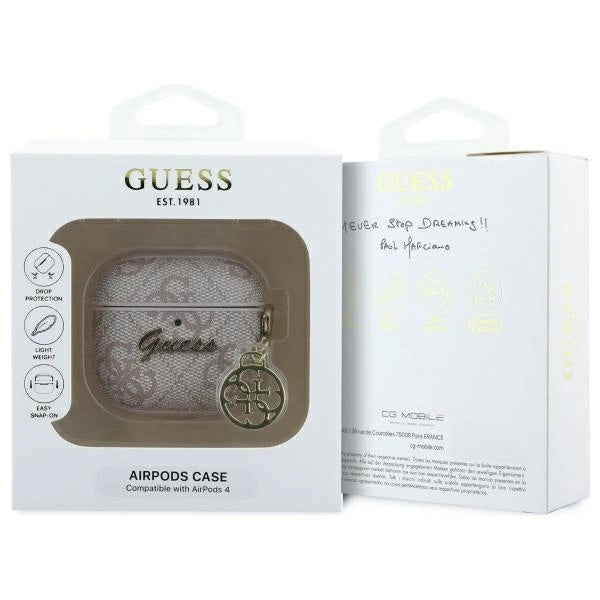 Guess GUA4G4GSMP AirPods 4 cover pink/pink 4G Charm Collection