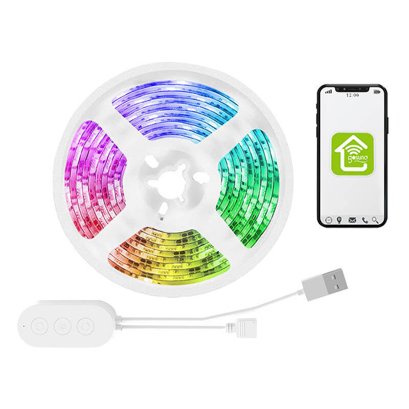 Smart WiFi RGB LED lysstrimmel Gosund SL1 (2,8 m), Tuya