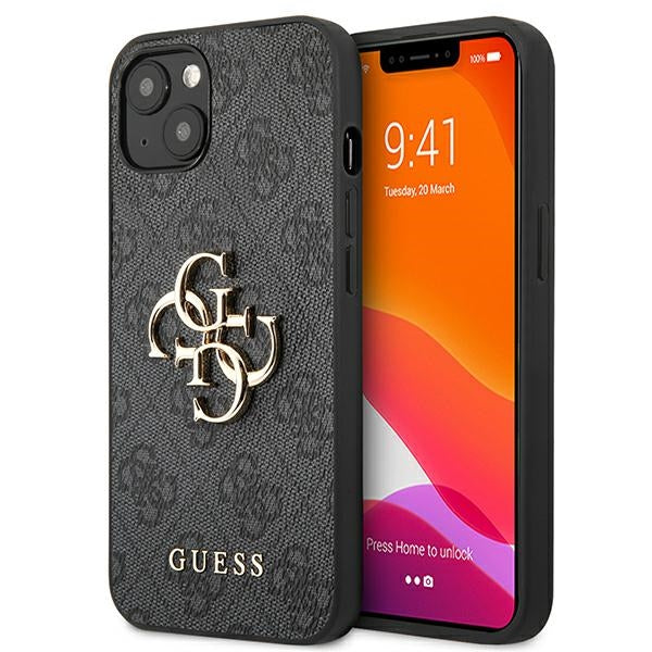 Guess GUHCP13M4GMGGR iPhone 13 / 14 / 15 6.1" grå/grå hardcase 4G Big Metal Logo