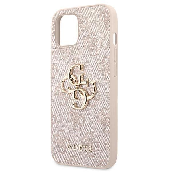Guess 4G Big Metal Logo Case til iPhone 13 / 14 / 15 6.1" - Pink