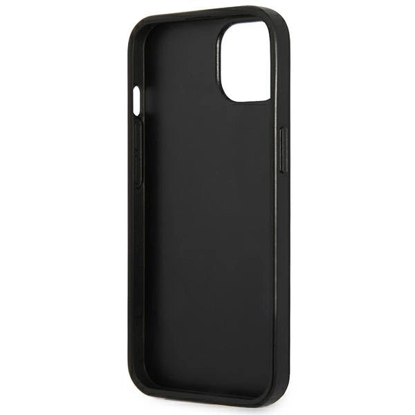 Guess SaffianoTriangle Logo sag til iPhone 13 / 14 / 15 6.1" - sølv