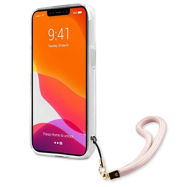 Guess Marble Strap Collection iPhone 13 Pro Max 6.7" Case - Pink