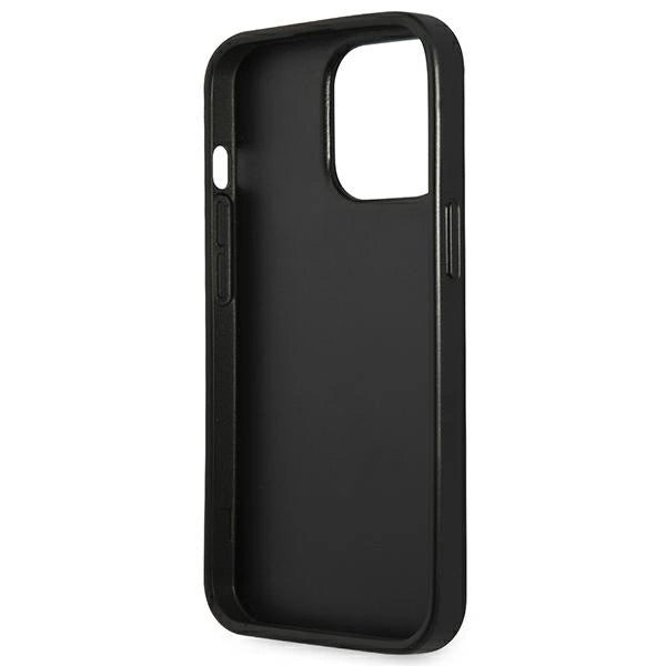 Guess Saffiano Triangle Logo-hylster til iPhone 13 Pro Max 6.7" - sølv