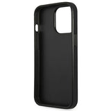 Guess Saffiano Triangle Logo-hylster til iPhone 13 Pro Max 6.7" - sølv