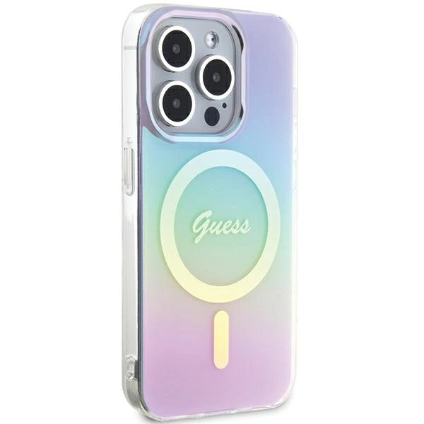 Guess GUHMP15LHITSU iPhone 15 Pro 6.1" lilla/lila hardcase IML Iridescent MagSafe