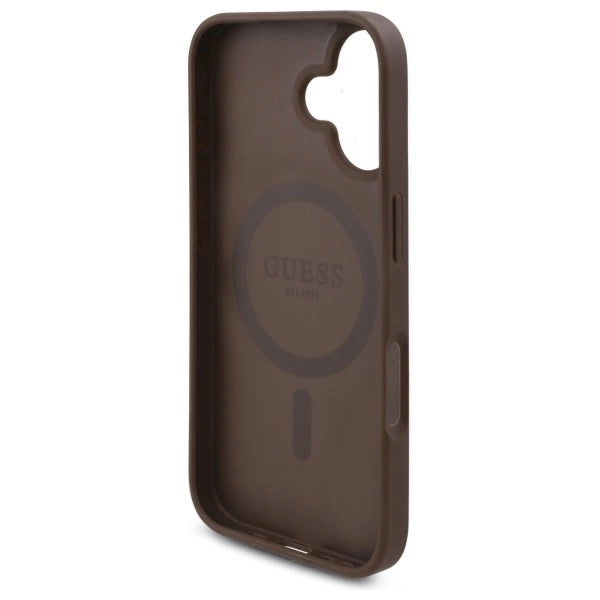 Guess GUHMP16SP4ROPEMCW iPhone 16 6.1" brun/brun hardcase 4G Flowers Print MagSafe