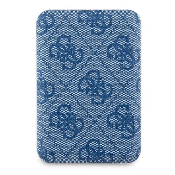 Guess Powerbank induktiv 15W GUPB5FP4EMGB 5000mAh blå/blå 4G Læder Metal Logo MagSafe