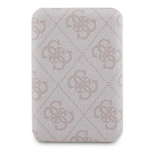Guess Powerbank induktiv 15W GUPB5FP4EMGP 5000mAh pink/pink 4G Læder Metal Logo MagSafe