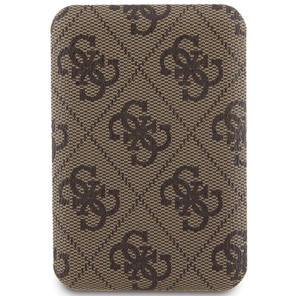 Guess Powerbank induktiv 15W GUPB5FP4EMGW 5000mAh brun/brun 4G Læder Metal Logo MagSafe