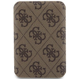 Guess Powerbank induktiv 15W GUPB5FP4EMGW 5000mAh brun/brun 4G Læder Metal Logo MagSafe