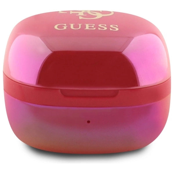 Guess Bluetooth-hovedtelefoner GUTWSJ144ESF TWS + docking station fuchsia/fuschia Iridescent 4G Printed Logo