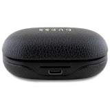 Guess Bluetooth hovedtelefoner GUTWSPGTSPSK TWS + docking station sort/sort Grained Classic Logo