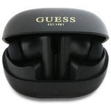 Guess Bluetooth-hovedtelefoner GUTWST88MCTGK TWS + dockingstation sort/sort Kapsel Printet logo