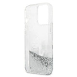 Karl Lagerfeld Liquid Glitter Karl&Choupette case for iPhone 13 Pro / 13 6.1" - silver