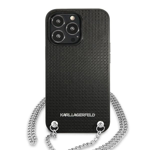 Karl Lagerfeld Monogram Plaque Case for iPhone 13 Pro / 13 6.1" - Blackx