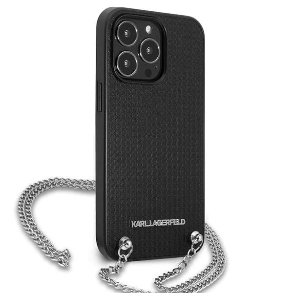 Karl Lagerfeld Monogram Plaque Case for iPhone 13 Pro / 13 6.1" - Blackx
