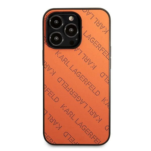 Karl Lagerfeld Perforated Allover Case for iPhone 13 Pro / 13 6.1" - Orange