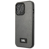 Karl Lagerfeld Saffiano Plaque case for iPhone 13 Pro / 13 6.1" - silver