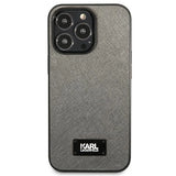 Karl Lagerfeld Saffiano Plaque case for iPhone 13 Pro / 13 6.1" - silver