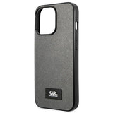 Karl Lagerfeld Saffiano Plaque case for iPhone 13 Pro / 13 6.1" - silver