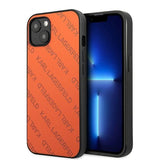 Karl Lagerfeld Perforated Allover Case for iPhone 13 / 14 / 15 6.1" - Orange