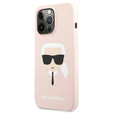 Karl Lagerfeld Silicone Karl`s Head Case for iPhone 13 Pro Max 6.7" - Light Pink