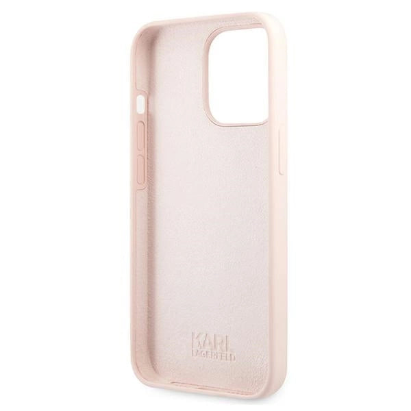 Karl Lagerfeld Silicone Karl`s Head Case for iPhone 13 Pro Max 6.7" - Light Pink